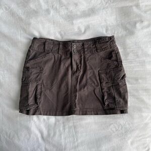Brandy Melville Grey Cargo Mini Skirt